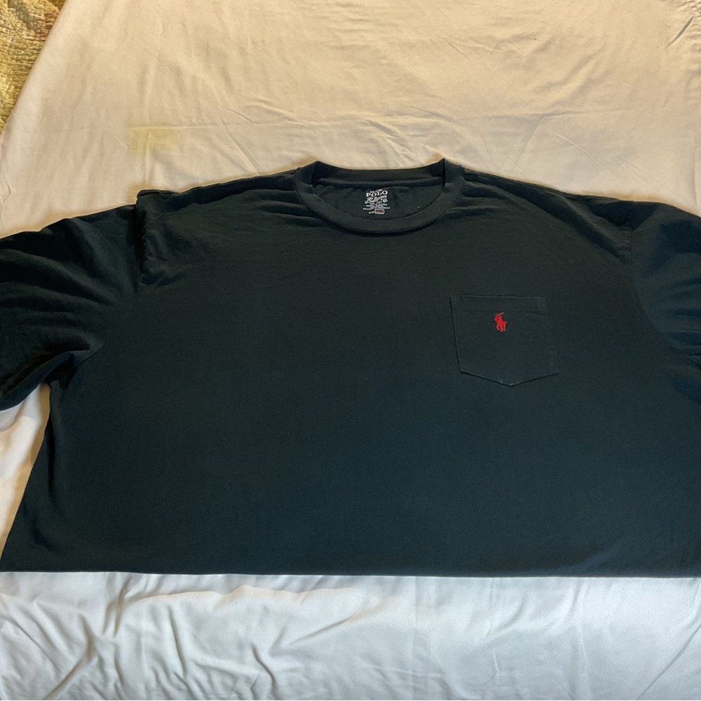 Polo by Ralph Lauren Black Short Sleeve Tee with Red Pony